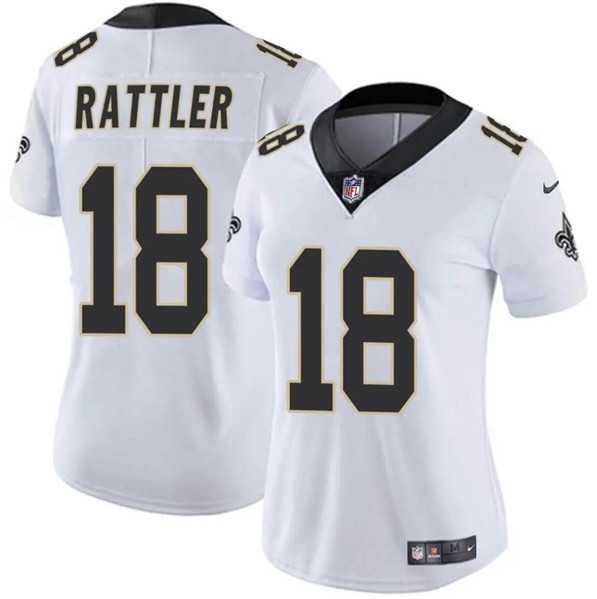 Women's New Orleans Saints #18 Spencer Rattler White Vapor Stitched Game Jersey Dzhi,We sell and wholesale Women's New Orleans Saints #18 Spencer Rattler White Vapor Stitched Game Jersey Dzhi on line form chian!